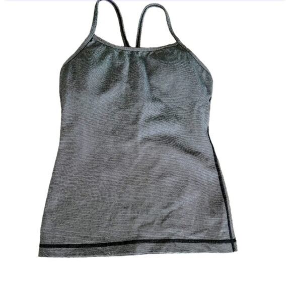 Lululemon Women's Grey and Black Tank Top Size 4 - Picture 2 of 7